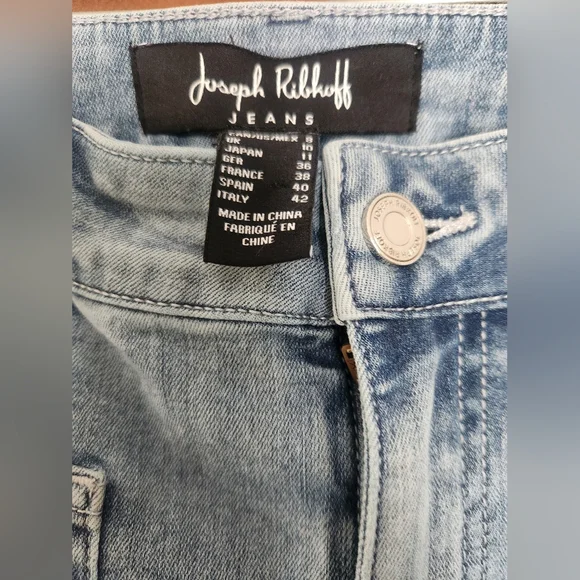 Joseph Ribkoff - Culotte Jeans With Embellished Front Seam Size 8 - Picture 8 of 16